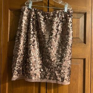 LC Lauren Conrad Sequin Mini Skirt - Brown